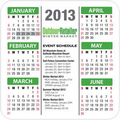 Full Color Microfiber Cloth 6 Month Calendar and Event Schedule 7.5"x7.5"